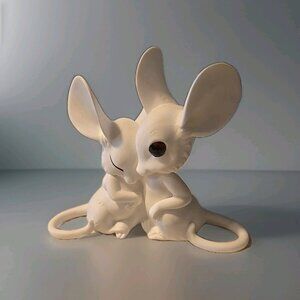 Fine Bone China Mice Mouse Couple By Freeman For GG George Figurine White
